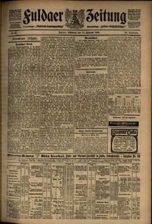 Zweite Ausgabe vom Mittwoch, den 12. Februar 1908.