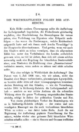 § 4. Die Wirtschaftlichen Folgen Der Aufhebung