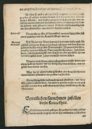 XV. Von etlichen fürnehmen zufellen dieser Kranckheit