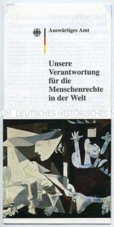 Informationsprospekt über die Verantwortung der Bundesrepublik für die Einhaltung der Menschenrechte