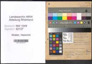 Entnazifizierung Heinrich Wolter , geb. 07.05.1898 (Schuhmacher)