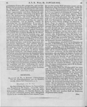Passavant, J. K.: Untersuchungen über den Lebensmagnetismus und das Hellsehen. 2. Aufl. Frankfurt a. M. : Brönner 1837 (Beschluss von Nr. 11)