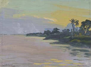 Abziehende Gewitterwolken. Amazonas. Rio Negro. Abendstimmung
