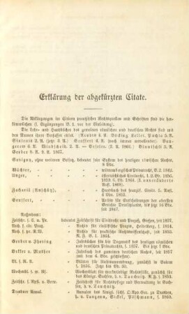 Erklärung der abgekürzten Zitate