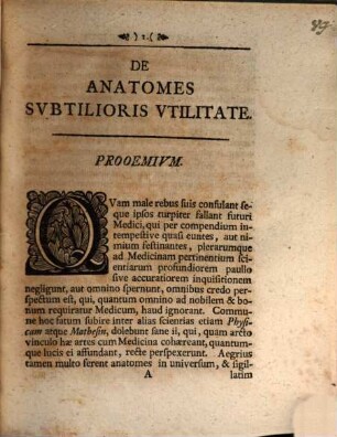De anatomes subtilioris utilitate
