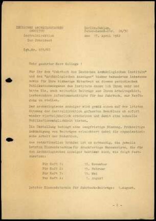Rundschreiben von Bittel