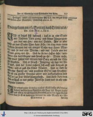 Am 16. Sontag nach Trinitatis - Am 20. Sontag nach Trinitatis.