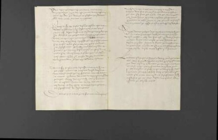 Introduktionsschreiben des französischen Gesandten de Virail bei Herzog Christoph von Württemberg, worin der Wunsch König Heinrichs II. von Frankreich dargelegt wird, den Frieden mit den deutschen Fürsten zu erhalten.