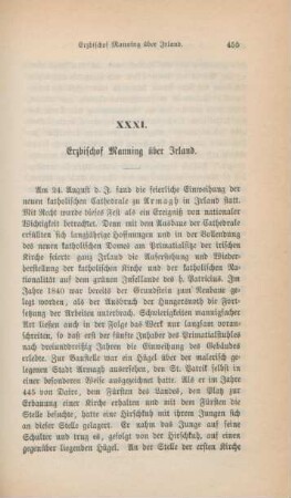 455-480 Erzbischof Manning über Irland