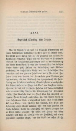 455-480 Erzbischof Manning über Irland