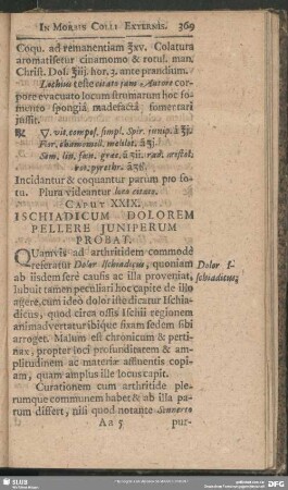 Caput XXIX. Ischiadicum Dolorem Pellere Juniperum Probat