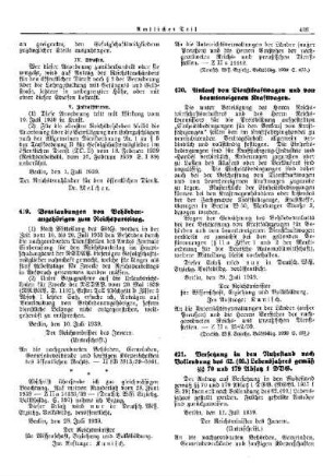 Beurlaubungen von Behördenangehörigen zum Reichsparteitag : [Allgemeine Verwaltungssachen] ; [Für das Reich] ; [Amtliche Erlasse] ; [Amtlicher Teil]