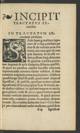 Incipit Tractatus Secundus.