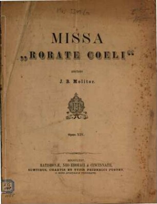 Missa "Rorate coeli" : opus XIV