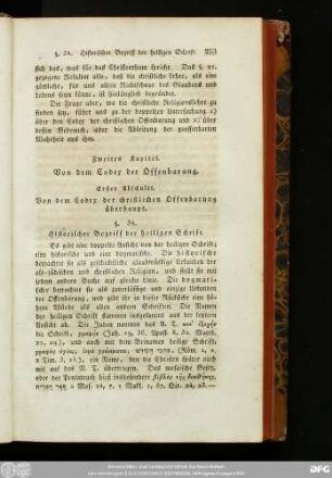Erster Abschnitt. Von dem Codex der christlichen Offenbarung überhaupt.