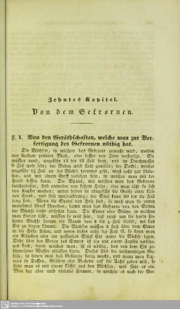 Zehntes Kapitel. Von dem Gefrornen