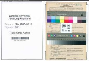 Entnazifizierung Aenne Tiggemann , geb. 14.05.1911 ()