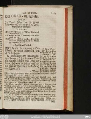 Der CXXXVIII. Psalm.