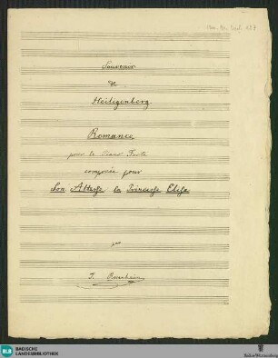 Souvenir de Heiligenberg - Don Mus.Ms.Ded. 127 : pf; D