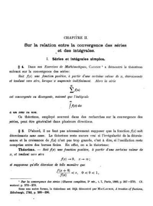 I. Séries et intégrales simples.
