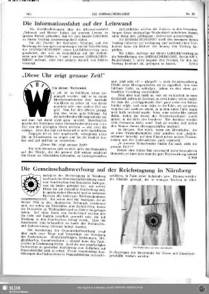 Die Informationsfahrt auf der Leinwand