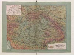 Karte der Königreich Ungarn & Galizien und des Herzogtums Bukowina
