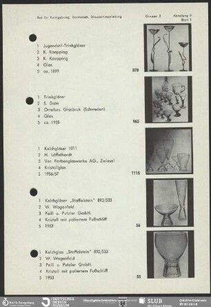 2/5: Gläser, Becher, Bowlen, Flaschen, Kannen, Krüge