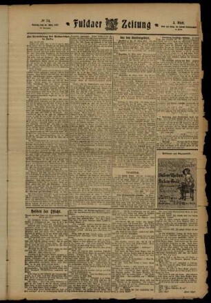 Dritte Ausgabe vom Samstag, den 30. März 1912.