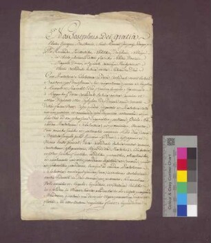 Bischof Franz Josef Sigmund von Roggenbach ernennt den Domherrn und Suffragan Johann Baptist Josef Gobel, Bischof in partibus von Lidda, zum Scholaster der Kirche zu Basel.