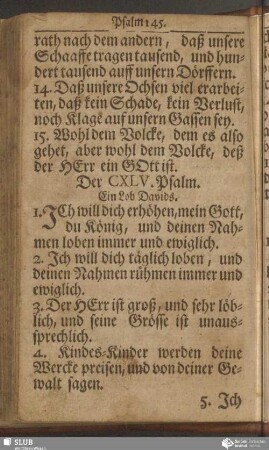 Der CXLV. Psalm