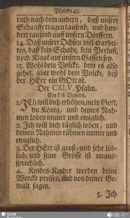 Der CXLV. Psalm