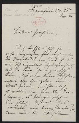 Brief an Joseph Joachim : 25.11.1888