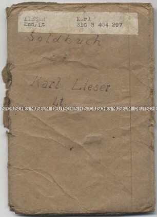 Soldbuch der Wehrmacht für einen Leutnant des Fla-Ersatz-Bataillons 66