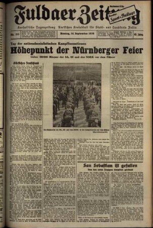 Ausgabe vom Montag, den 14. September 1936.