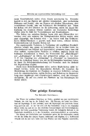 Über geistige Entartung
