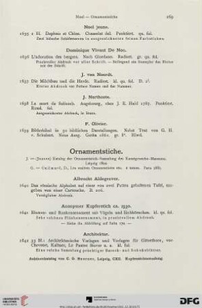 Ornamentstiche (Nr. 1640-1728)