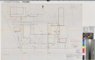 Recklinghausen (Recklinghausen) Staatliches Aufbaugymnasium Entwässerungsanlage, Versorgungsleitungen 1959 1 : 200 55 x 80 Pause Staatshochbauamt Recklinghausen Regierung Münster Nr. 34118