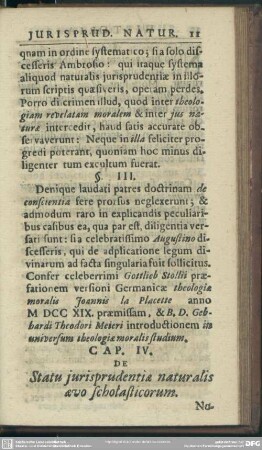 Cap. IV. De Statu iurisprudentiae naturalis aevo scholasticorum