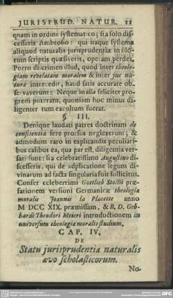 Cap. IV. De Statu iurisprudentiae naturalis aevo scholasticorum