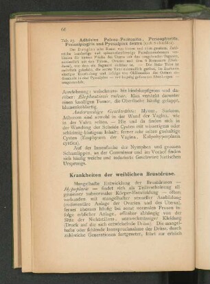 Krankheiten der weiblichen Brustdrüse.
