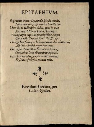Epitaphium.