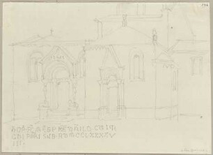 Die Collegiata-Kirche in San Quirico d'Orcia, samt der Nachschrift einer Inschrift