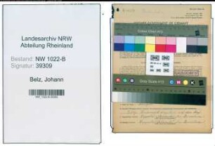Entnazifizierung Johann Belz , geb. 04.10.1903 (Arbeiter)