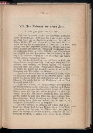 VII. Der Anbruch der neuen Zeit
