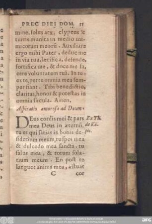 Aspiratio amorosa ad Deum.