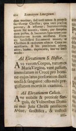 100-113, Ad Elevationem Calicis. ...
