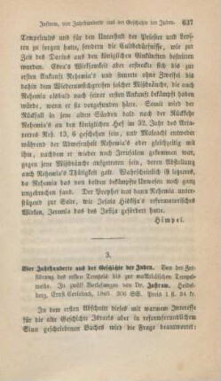 637-642 [Rezension] Jastrow, Vier Jahrhunderte aus der Geschichte der Juden