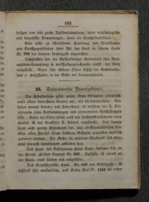 26. Sehenswerthe Privatgebäude.