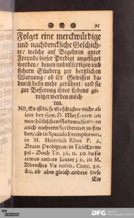 Folget eine merckwürdige und nachdenckliche Geschichte