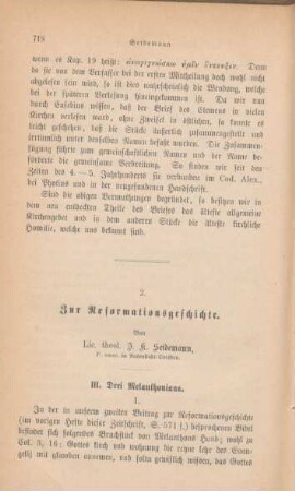 718-734 Zur Reformationsgeschichte : Fortsetzung